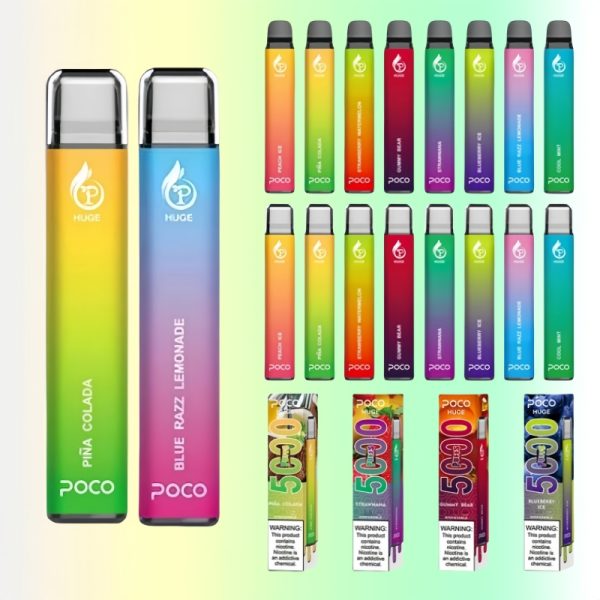 Puff POCO Huge 5000 Tiri | Puff Sigaretta Store Portable POCO Huge 5000 Puffs 5% Nicotine Disposable Vape Pen