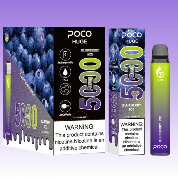 Puff POCO Huge 5000 Tiri | Puff Sigaretta Store Portable POCO Huge 5000 Puffs 5% Nicotine Disposable Vape Pen